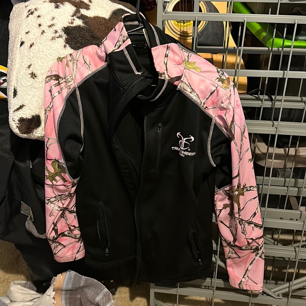 Pink camouflage jacket